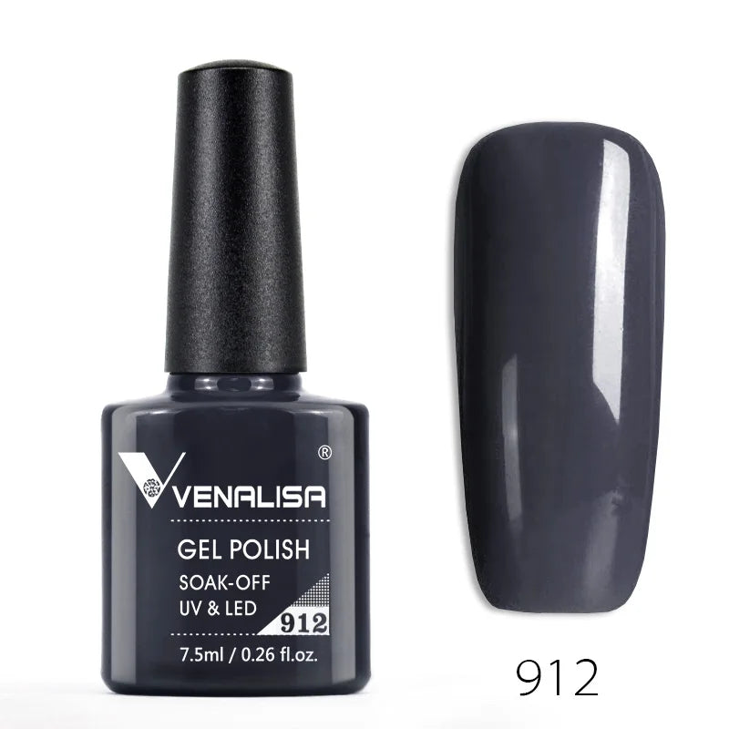 VENALISA – Vernis à Ongles Gel Semi-Permanent 7,5 ml, 120 Couleurs, UV/LED, Effet Paillettes, Formule Organique et Facile à Dissoudre