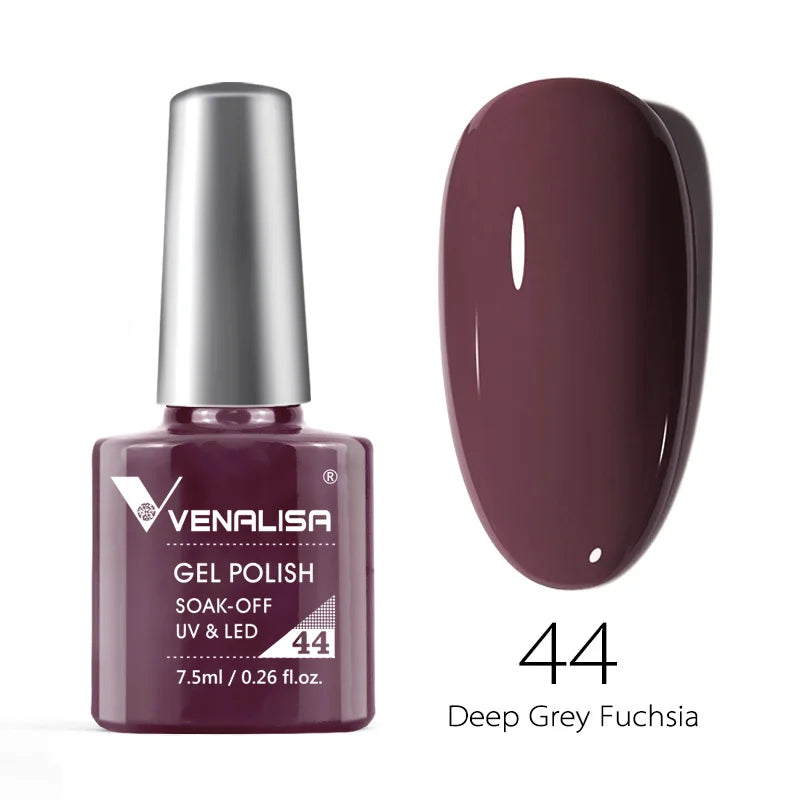 VENALISA – Vernis à Ongles Gel Semi-Permanent 7,5 ml, 120 Couleurs, UV/LED, Effet Paillettes, Formule Organique et Facile à Dissoudre