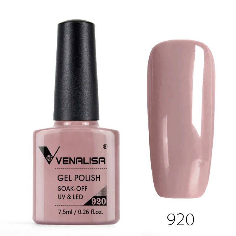 VENALISA – Vernis à Ongles Gel Semi-Permanent 7,5 ml, 120 Couleurs, UV/LED, Effet Paillettes, Formule Organique et Facile à Dissoudre