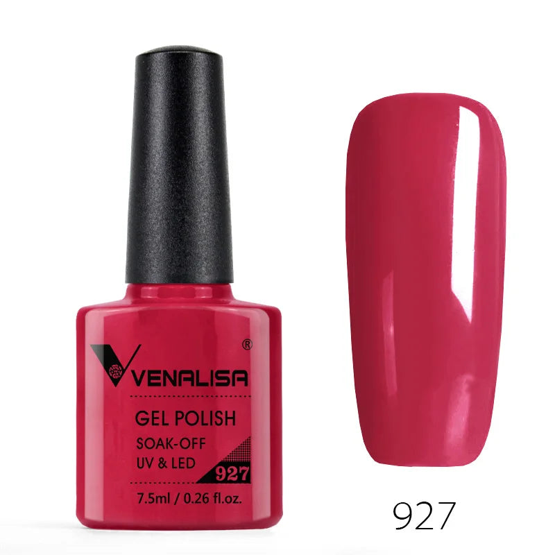 VENALISA – Vernis à Ongles Gel Semi-Permanent 7,5 ml, 120 Couleurs, UV/LED, Effet Paillettes, Formule Organique et Facile à Dissoudre