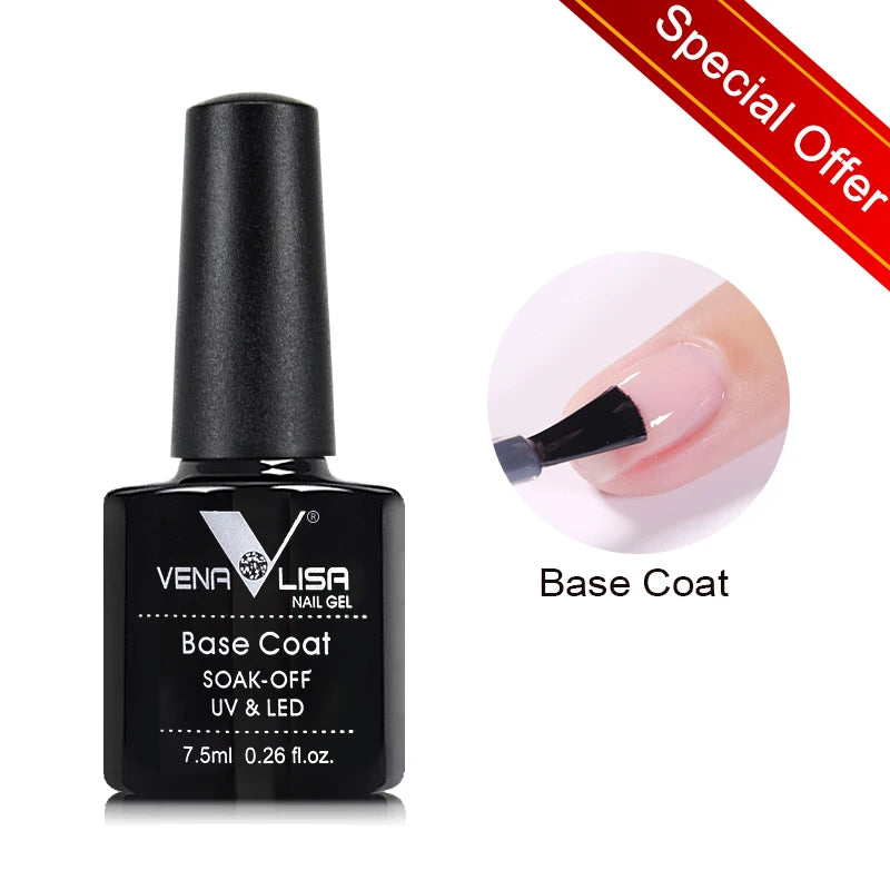 VENALISA – Vernis à Ongles Gel Semi-Permanent 7,5 ml, 120 Couleurs, UV/LED, Effet Paillettes, Formule Organique et Facile à Dissoudre