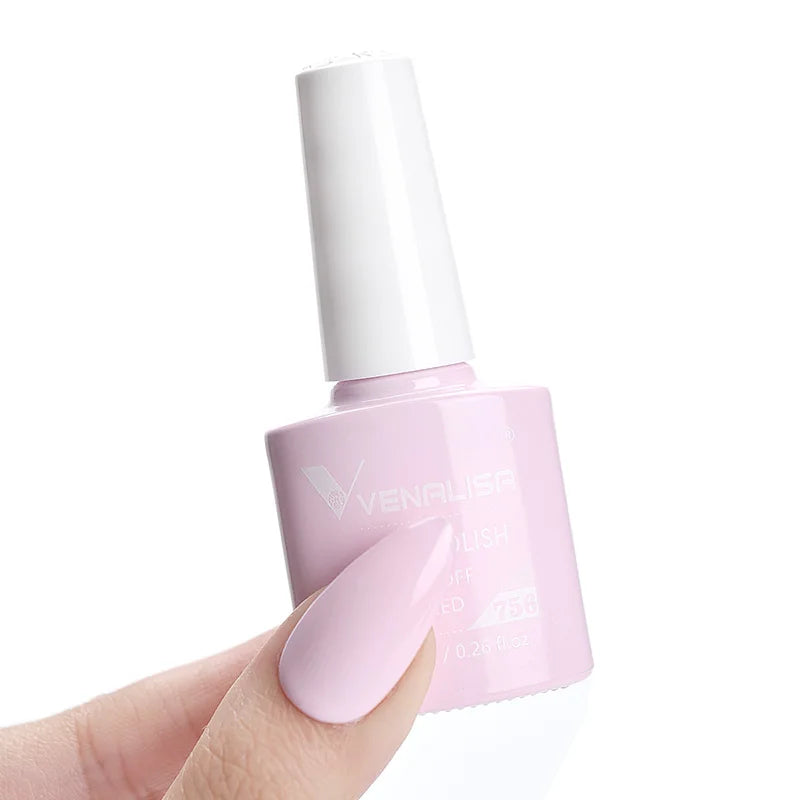 VENALISA – Vernis à Ongles Gel Semi-Permanent 7,5 ml, 120 Couleurs, UV/LED, Effet Paillettes, Formule Organique et Facile à Dissoudre