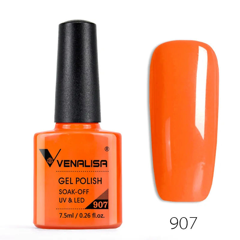 VENALISA – Vernis à Ongles Gel Semi-Permanent 7,5 ml, 120 Couleurs, UV/LED, Effet Paillettes, Formule Organique et Facile à Dissoudre