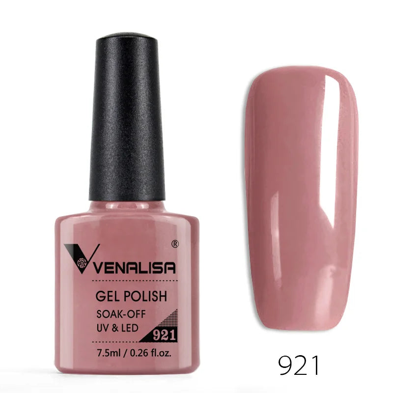 VENALISA – Vernis à Ongles Gel Semi-Permanent 7,5 ml, 120 Couleurs, UV/LED, Effet Paillettes, Formule Organique et Facile à Dissoudre