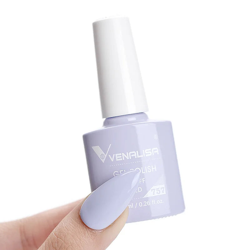 VENALISA – Vernis à Ongles Gel Semi-Permanent 7,5 ml, 120 Couleurs, UV/LED, Effet Paillettes, Formule Organique et Facile à Dissoudre