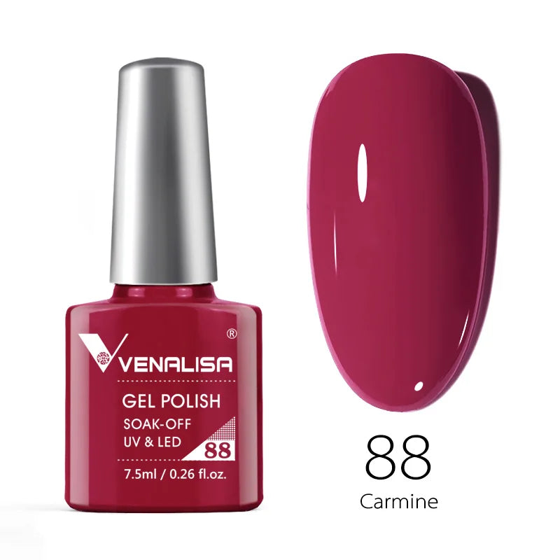 VENALISA – Vernis à Ongles Gel Semi-Permanent 7,5 ml, 120 Couleurs, UV/LED, Effet Paillettes, Formule Organique et Facile à Dissoudre