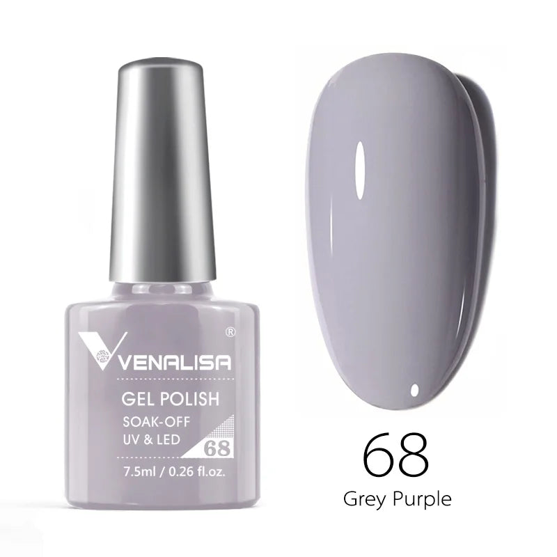 VENALISA – Vernis à Ongles Gel Semi-Permanent 7,5 ml, 120 Couleurs, UV/LED, Effet Paillettes, Formule Organique et Facile à Dissoudre