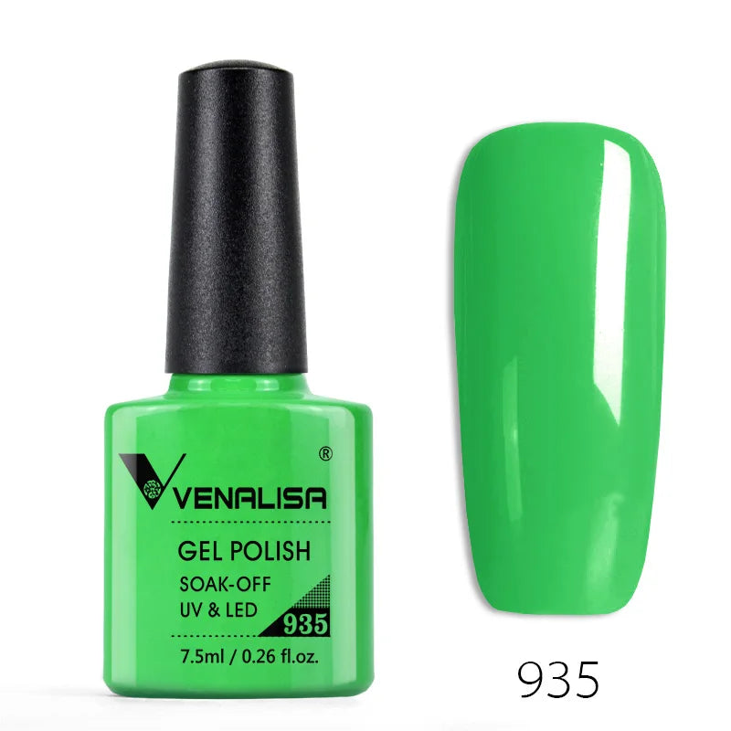 VENALISA – Vernis à Ongles Gel Semi-Permanent 7,5 ml, 120 Couleurs, UV/LED, Effet Paillettes, Formule Organique et Facile à Dissoudre