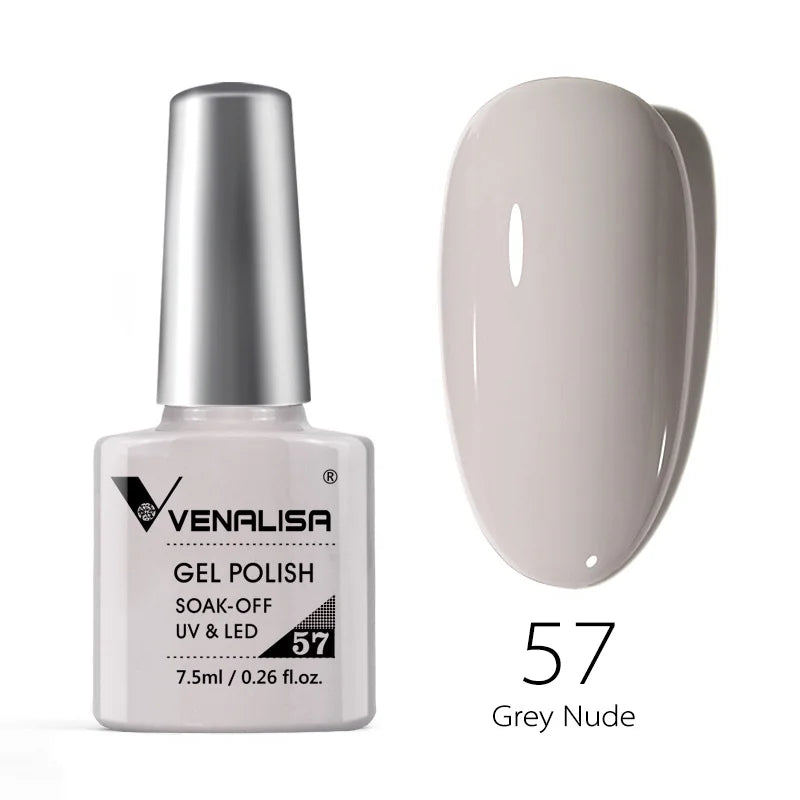 VENALISA – Vernis à Ongles Gel Semi-Permanent 7,5 ml, 120 Couleurs, UV/LED, Effet Paillettes, Formule Organique et Facile à Dissoudre