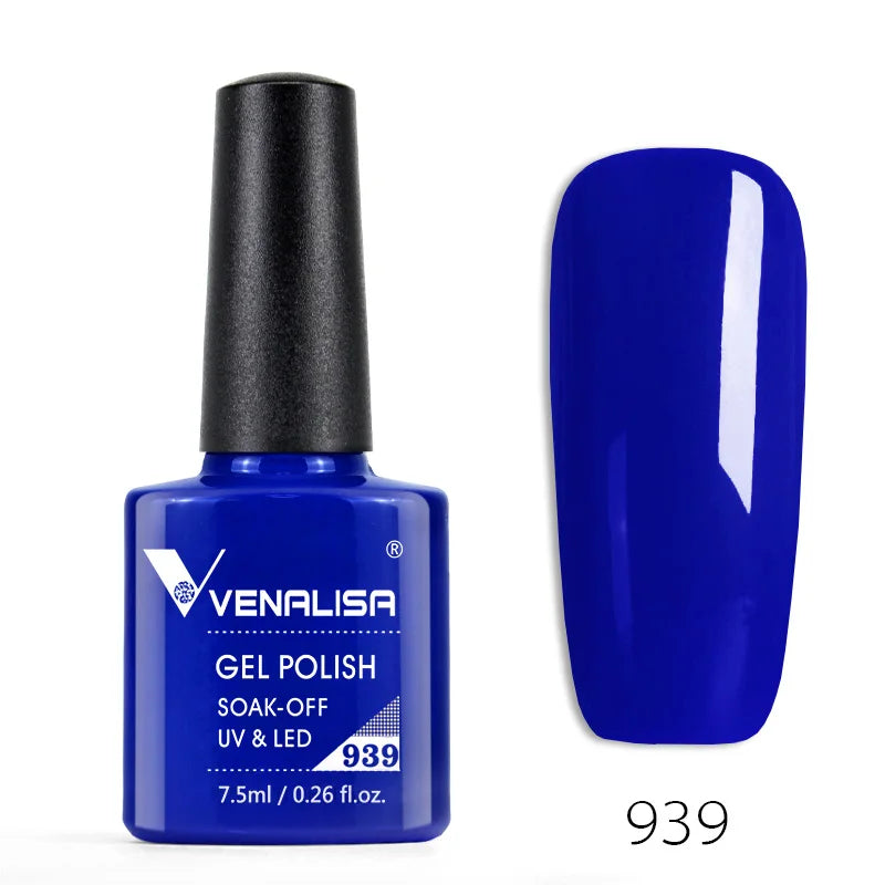 VENALISA – Vernis à Ongles Gel Semi-Permanent 7,5 ml, 120 Couleurs, UV/LED, Effet Paillettes, Formule Organique et Facile à Dissoudre