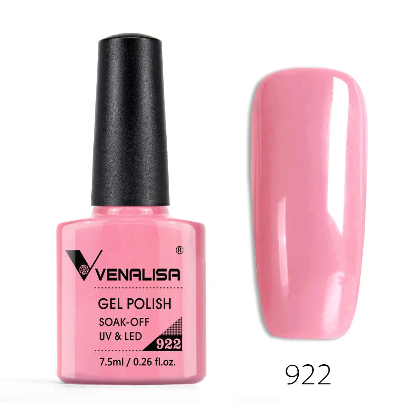 VENALISA – Vernis à Ongles Gel Semi-Permanent 7,5 ml, 120 Couleurs, UV/LED, Effet Paillettes, Formule Organique et Facile à Dissoudre