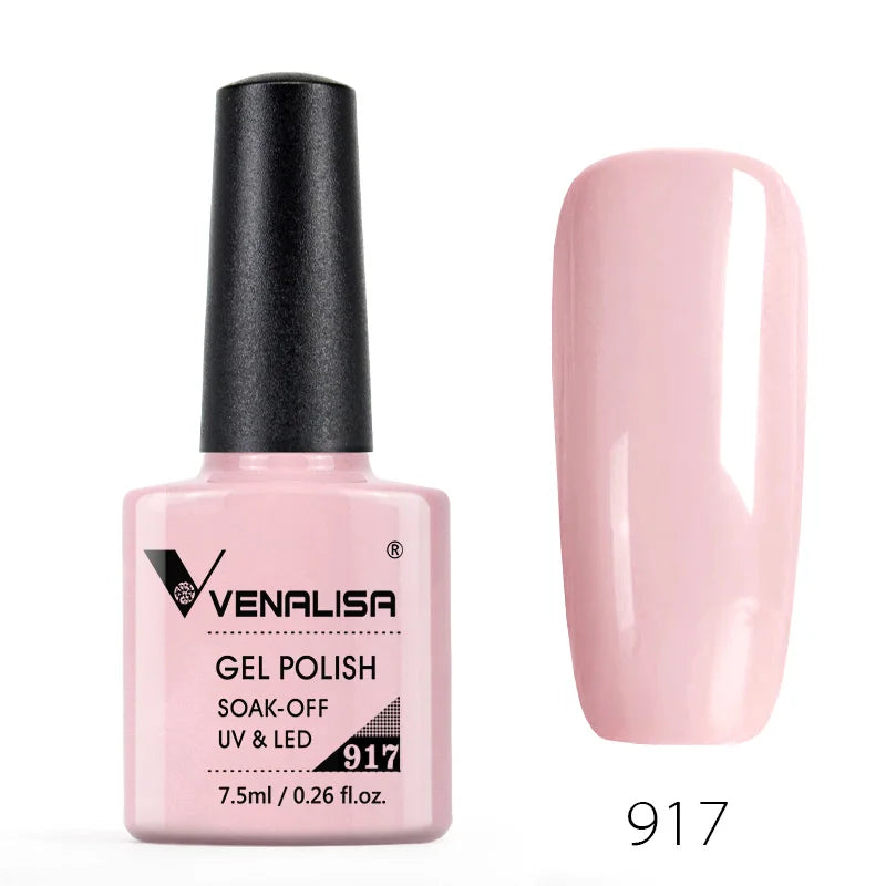 VENALISA – Vernis à Ongles Gel Semi-Permanent 7,5 ml, 120 Couleurs, UV/LED, Effet Paillettes, Formule Organique et Facile à Dissoudre