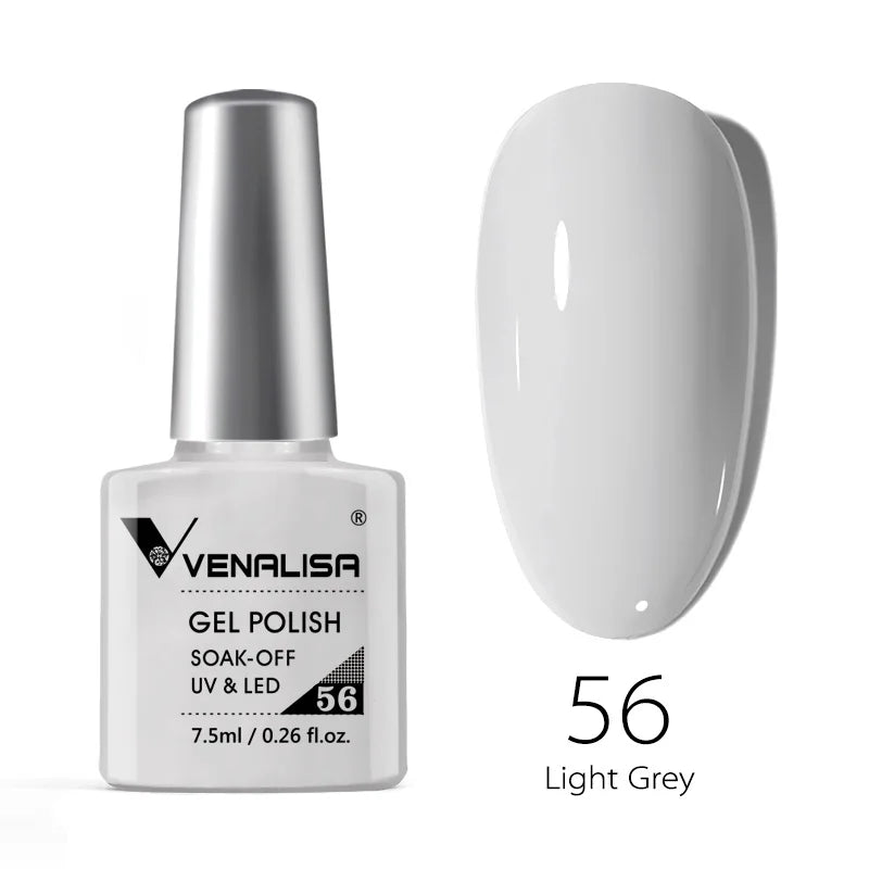 VENALISA – Vernis à Ongles Gel Semi-Permanent 7,5 ml, 120 Couleurs, UV/LED, Effet Paillettes, Formule Organique et Facile à Dissoudre