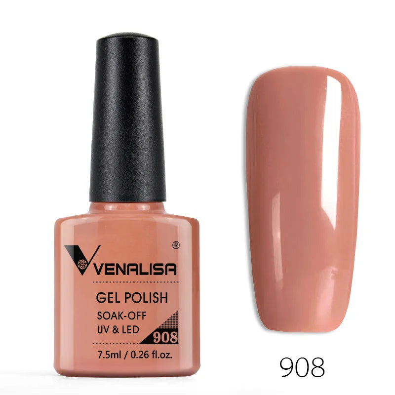 VENALISA – Vernis à Ongles Gel Semi-Permanent 7,5 ml, 120 Couleurs, UV/LED, Effet Paillettes, Formule Organique et Facile à Dissoudre
