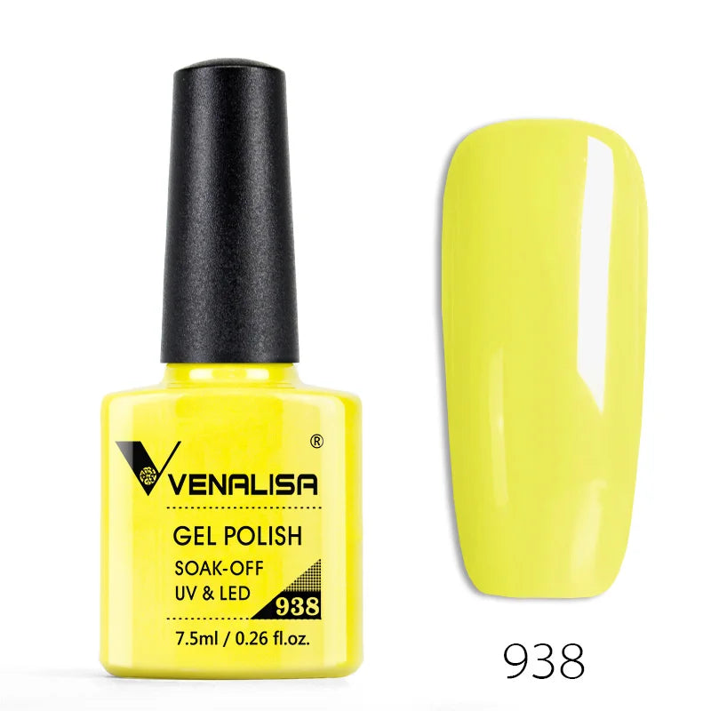VENALISA – Vernis à Ongles Gel Semi-Permanent 7,5 ml, 120 Couleurs, UV/LED, Effet Paillettes, Formule Organique et Facile à Dissoudre
