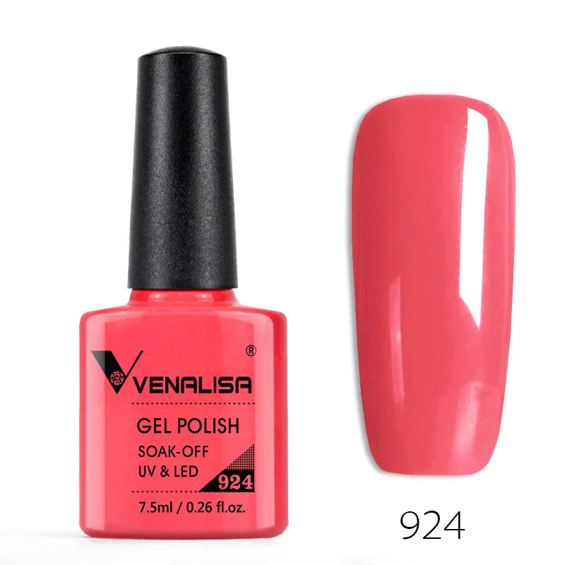 VENALISA – Vernis à Ongles Gel Semi-Permanent 7,5 ml, 120 Couleurs, UV/LED, Effet Paillettes, Formule Organique et Facile à Dissoudre