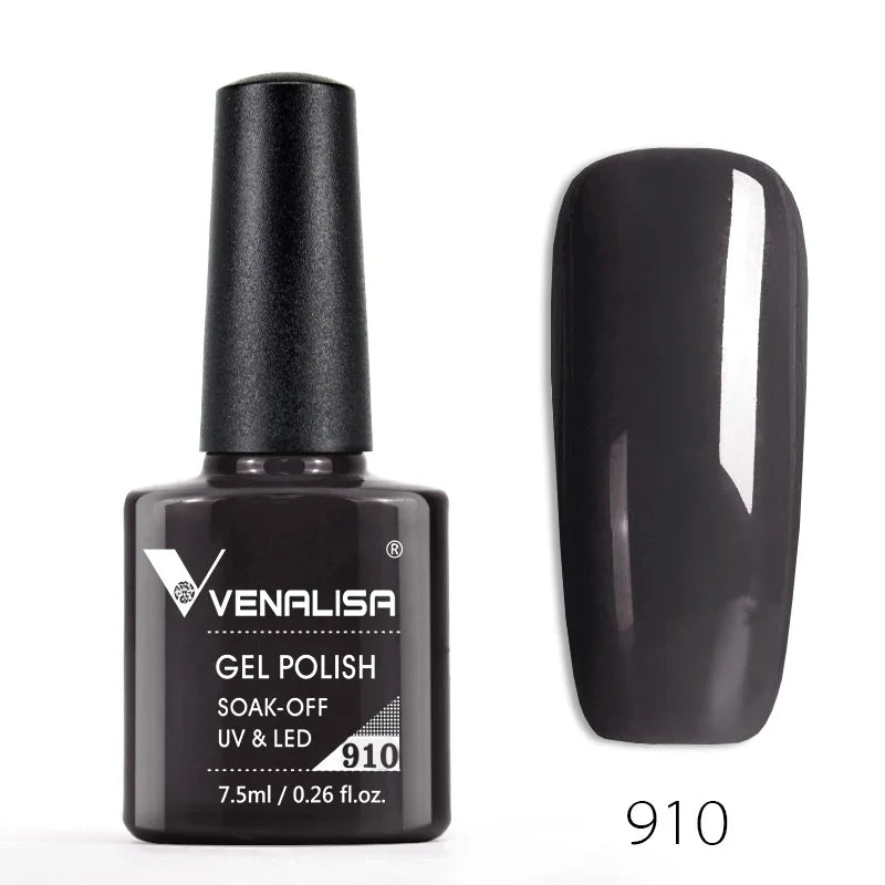 VENALISA – Vernis à Ongles Gel Semi-Permanent 7,5 ml, 120 Couleurs, UV/LED, Effet Paillettes, Formule Organique et Facile à Dissoudre