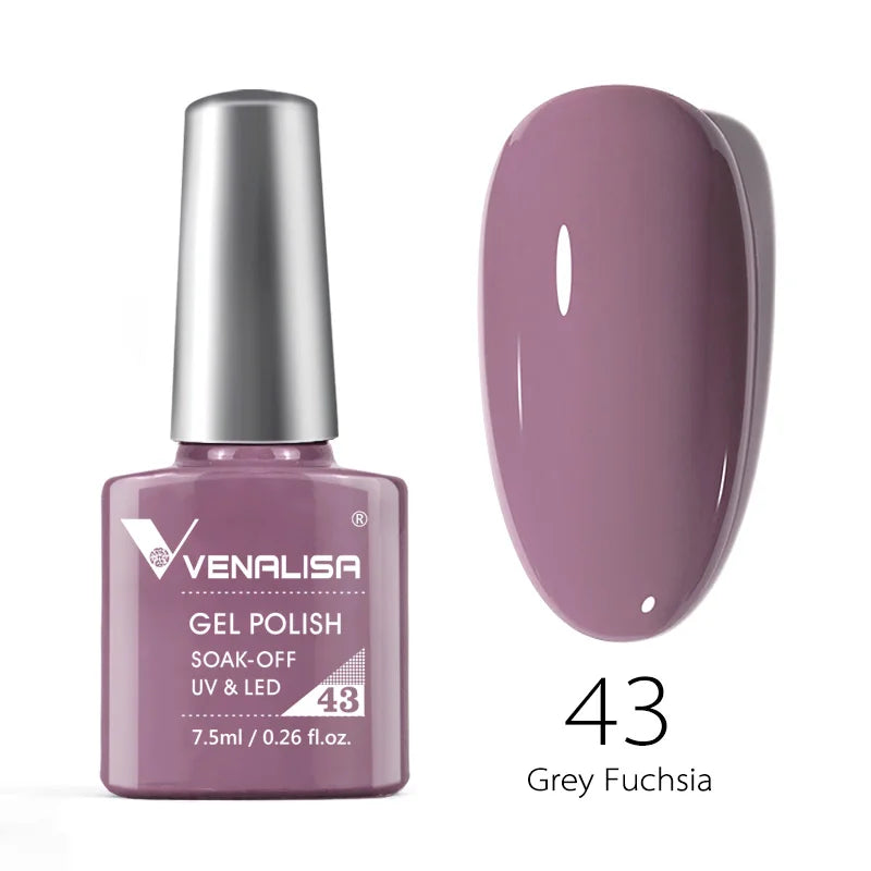 VENALISA – Vernis à Ongles Gel Semi-Permanent 7,5 ml, 120 Couleurs, UV/LED, Effet Paillettes, Formule Organique et Facile à Dissoudre