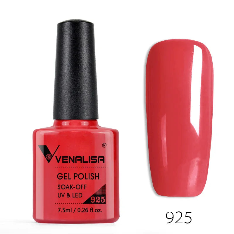 VENALISA – Vernis à Ongles Gel Semi-Permanent 7,5 ml, 120 Couleurs, UV/LED, Effet Paillettes, Formule Organique et Facile à Dissoudre