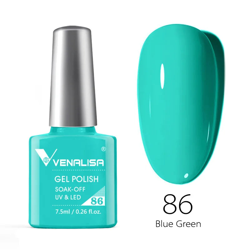 VENALISA – Vernis à Ongles Gel Semi-Permanent 7,5 ml, 120 Couleurs, UV/LED, Effet Paillettes, Formule Organique et Facile à Dissoudre