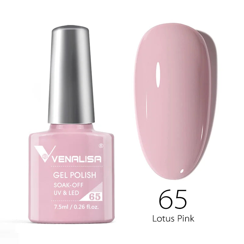 VENALISA – Vernis à Ongles Gel Semi-Permanent 7,5 ml, 120 Couleurs, UV/LED, Effet Paillettes, Formule Organique et Facile à Dissoudre