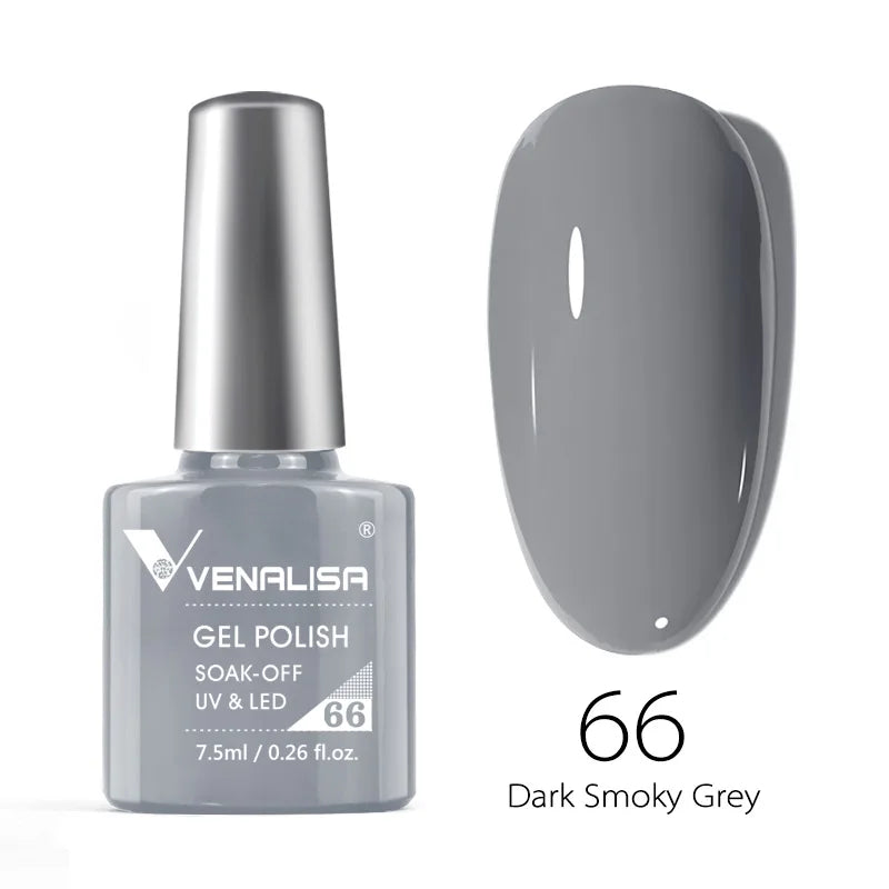VENALISA – Vernis à Ongles Gel Semi-Permanent 7,5 ml, 120 Couleurs, UV/LED, Effet Paillettes, Formule Organique et Facile à Dissoudre