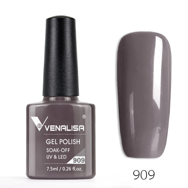 VENALISA – Vernis à Ongles Gel Semi-Permanent 7,5 ml, 120 Couleurs, UV/LED, Effet Paillettes, Formule Organique et Facile à Dissoudre