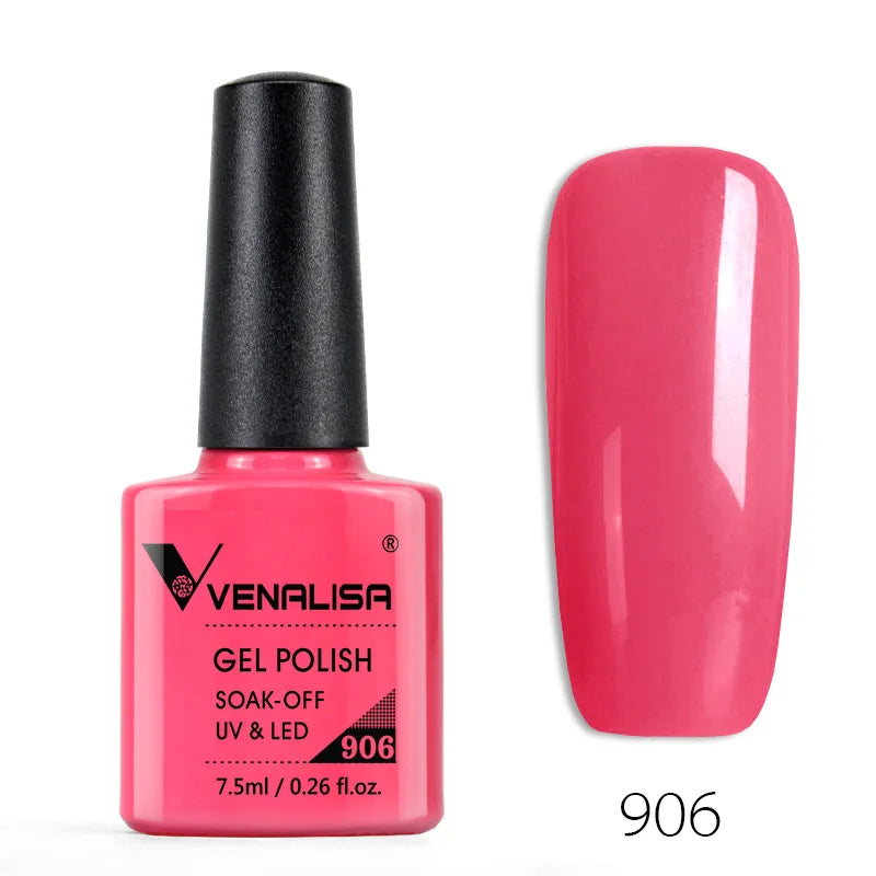 VENALISA – Vernis à Ongles Gel Semi-Permanent 7,5 ml, 120 Couleurs, UV/LED, Effet Paillettes, Formule Organique et Facile à Dissoudre