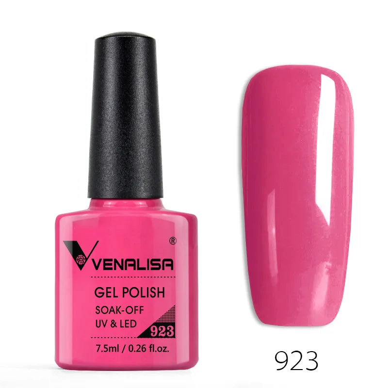 VENALISA – Vernis à Ongles Gel Semi-Permanent 7,5 ml, 120 Couleurs, UV/LED, Effet Paillettes, Formule Organique et Facile à Dissoudre