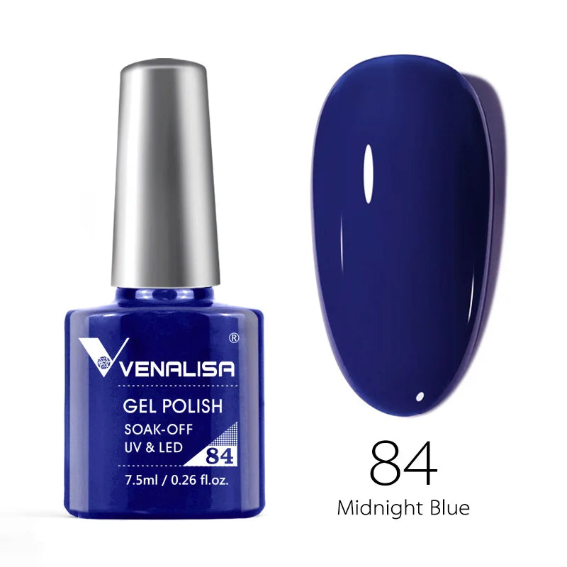 VENALISA – Vernis à Ongles Gel Semi-Permanent 7,5 ml, 120 Couleurs, UV/LED, Effet Paillettes, Formule Organique et Facile à Dissoudre
