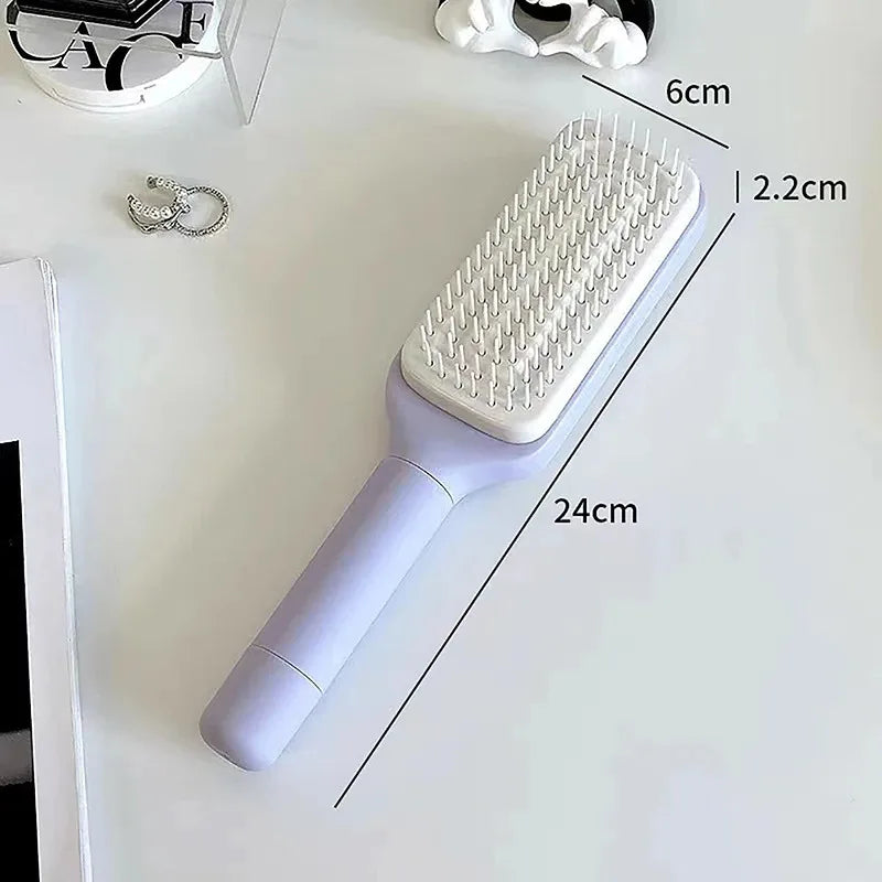 Brosse à cheveux autonettoyante